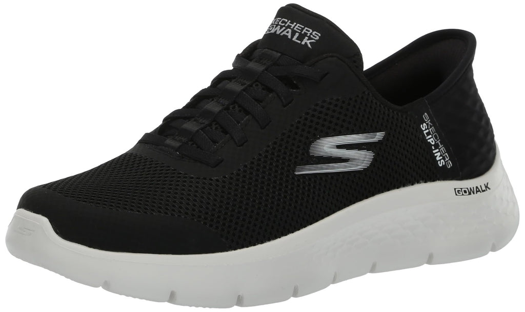Women's Skechers Go Walk Flex Hands-Free Slip-Ins, Black/White, 10 US