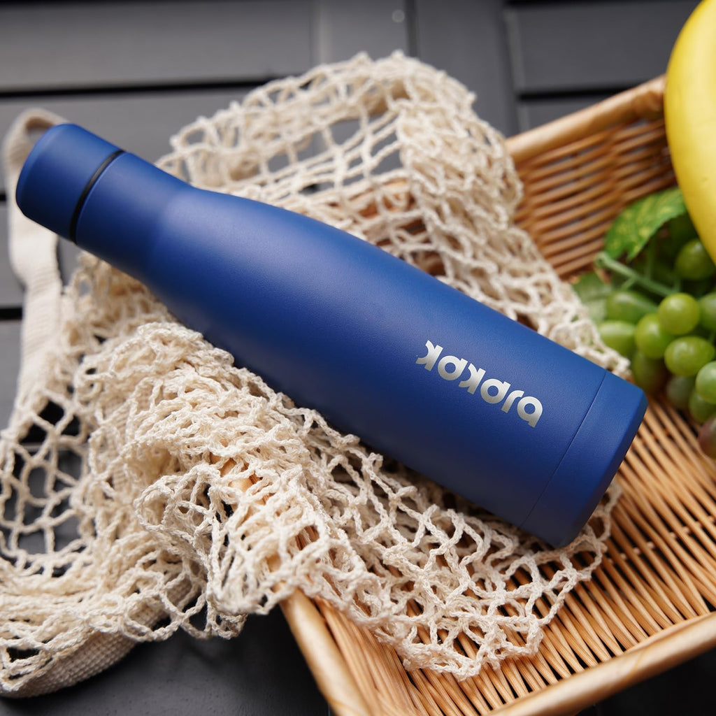 25oz Insulated Water Bottle Stainless Steel Midnight Black