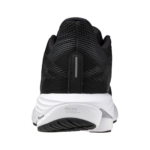 Mizuno Women's Wave Rider 28 D Running Shoe, Black-Harbor Mist, 10 Wide