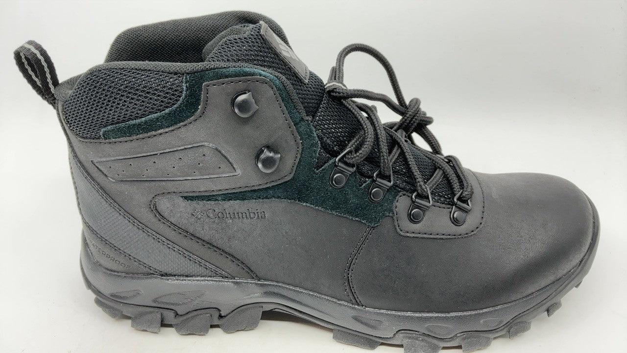 Columbia Mens Newton Ridge Plus II Waterproof Hiking Boot, Black/Black, 11.5