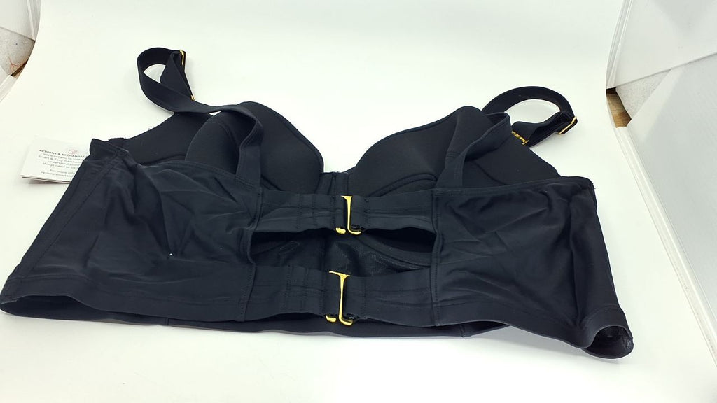 Women's 42D Black Underwire Bikini Top, Lightly Lined Swimwear