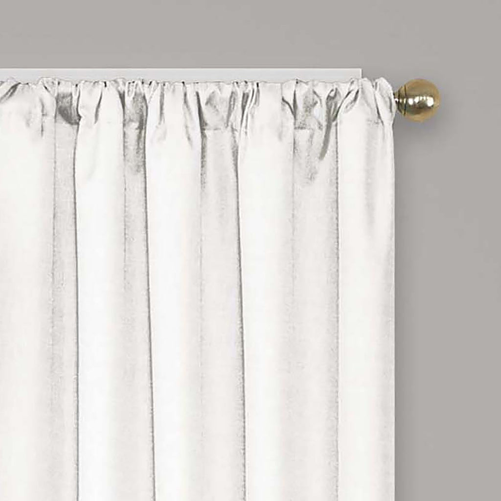 Eclipse Kendall Blackout Curtain 42x84in White Rod Pocket Panel