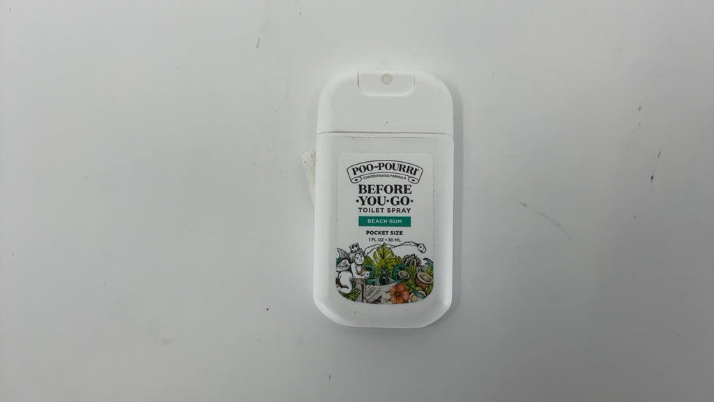 Travel Toilet Spray, 1 Fl Oz, Beach Bum Scent, Essential Oils, TSA Approved