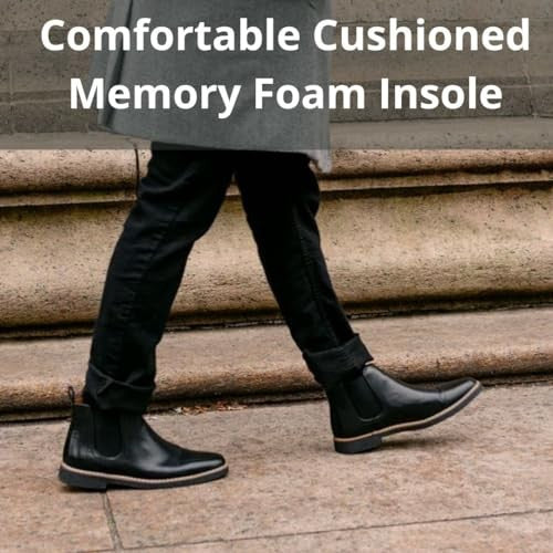 Deer Stags Men's Chelsea Boot 10.5 Wide Redwood/Dark Brown