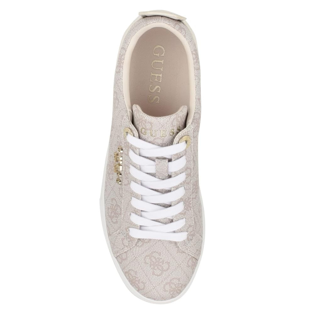 Guess Women's GENZA Sneaker, Dove 150, 8M