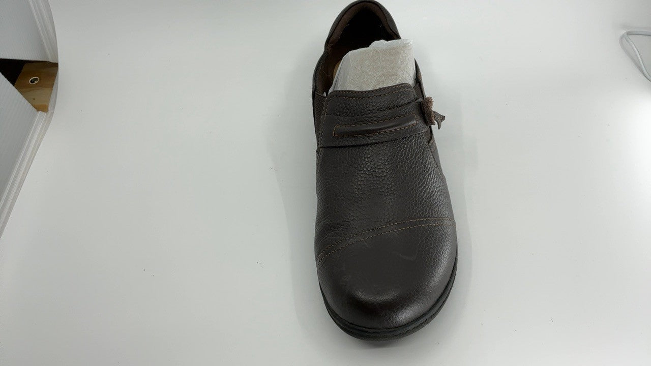 Clarks Women's Cheyn Madi Loafer, Dark Brown Tumbled Leather, 9.5 W US