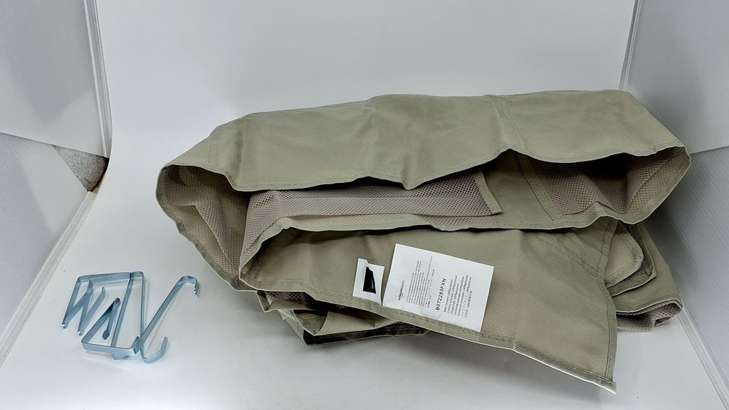 Amazon Basics 20 Large Pocket Over-the-Door Hanging Shoe Organizer, Grayish Tan