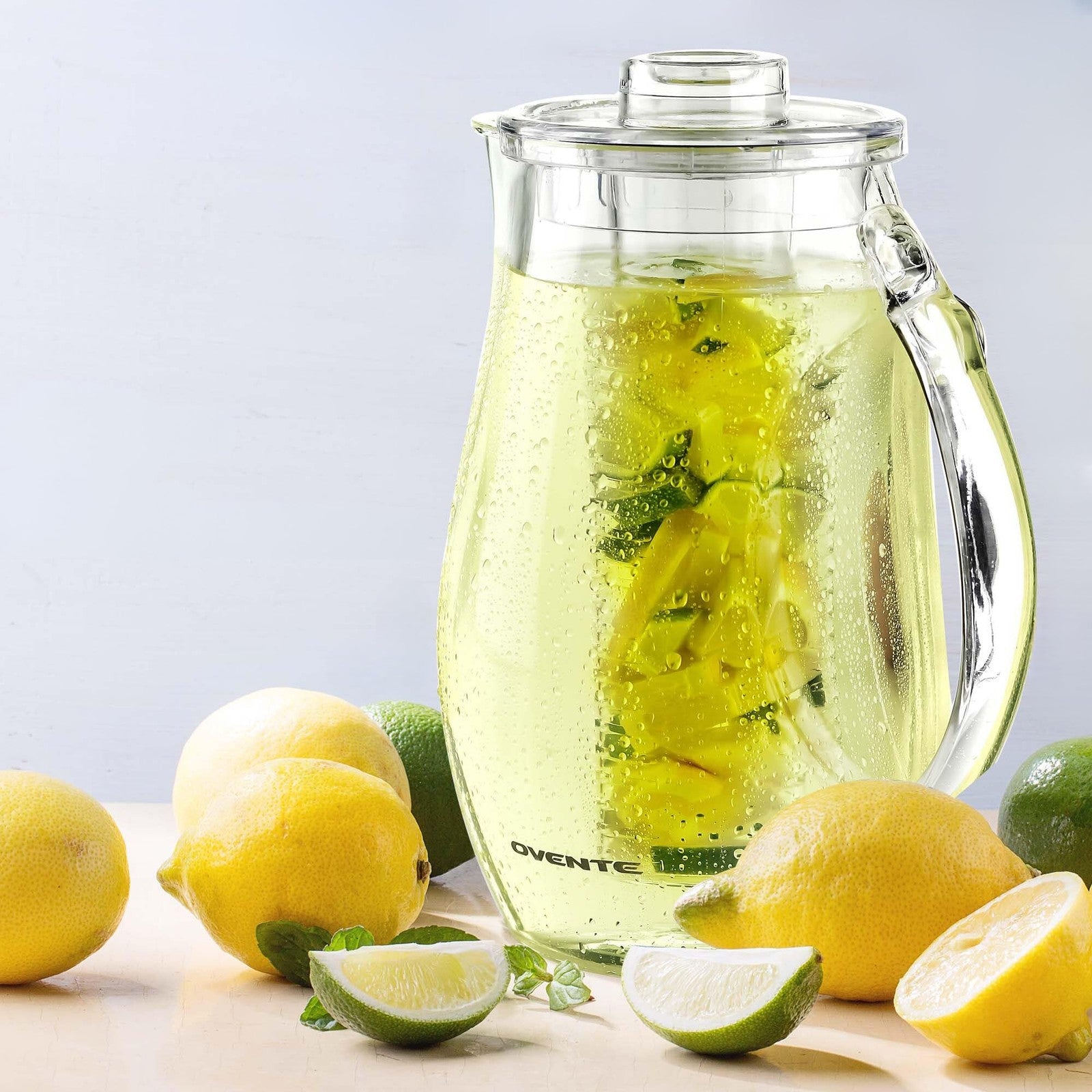 OVENTE 2.5L Fruit Infusion Water Pitcher, BPA-Free, Clear Acrylic