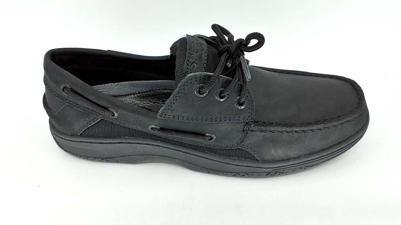 Sperry Men's Billfish 3-Eye Boat Shoe Black 9.5 Wide