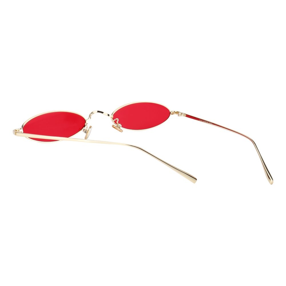 MEETSUN Vintage 90s Small Oval Sunglasses For Women Men Metal Frames Designer