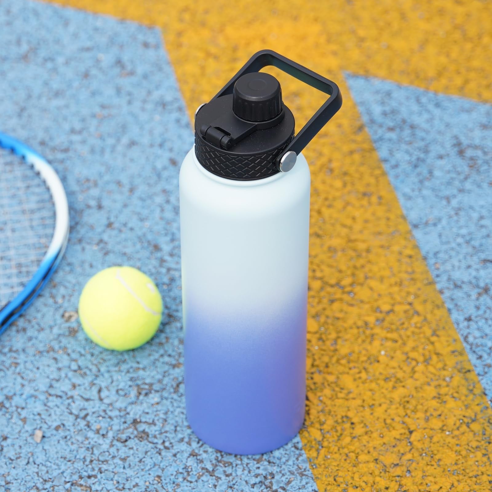 40oz Sky Insulated Water Bottle, 3 Lids, Stainless Steel, BPA Free