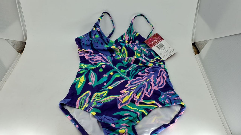 Kanu Surf Girls' Hurricane Beach Sport UPF 50 one Piece Swimsuit, Tammy Purple