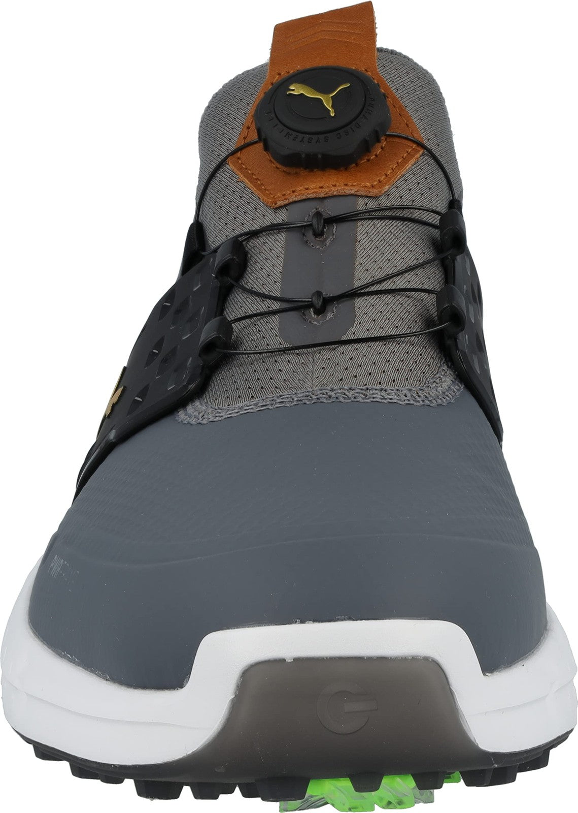 PUMA Men's Ignite Articulate Disc Golf Shoe, Quiet Shade Team Gold Black, 10.5