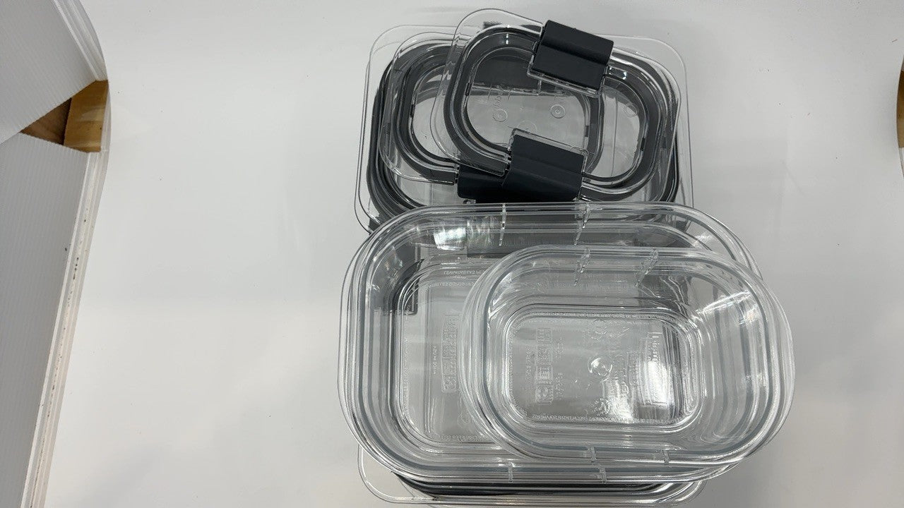 Rubbermaid Brilliance Food Storage Set of 5, BPA-Free, Leak-Proof Containers