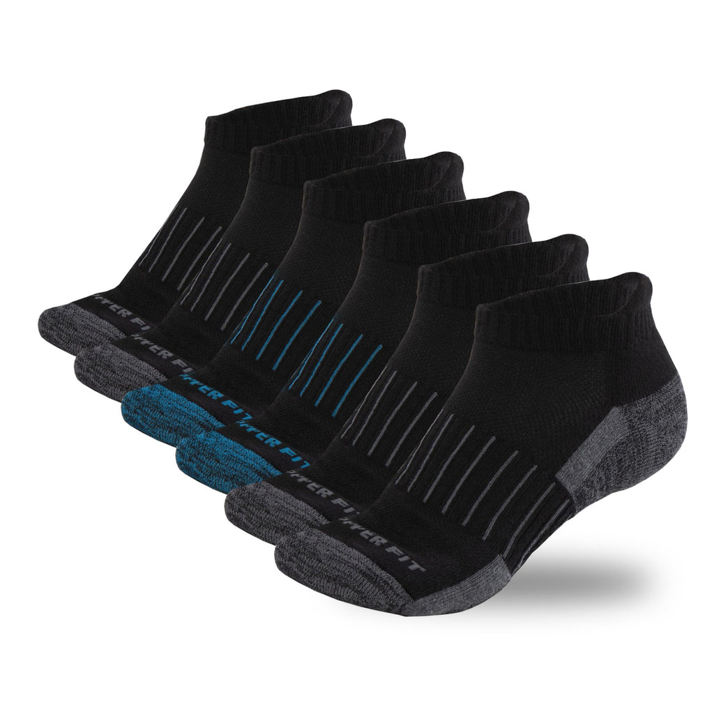 Copper Fit Unisex Copper Infused No Show Socks - 3 Pack , Large/X-Large, Black