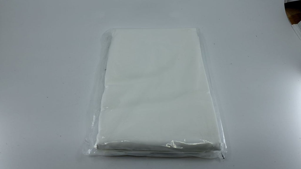 White Cotton Body Pillow Pillowcase, 55x21 In, Zipper Closure, Hypoallergenic