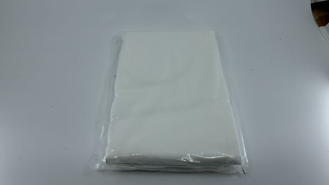White Cotton Body Pillow Pillowcase, 55x21 In, Zipper Closure, Hypoallergenic