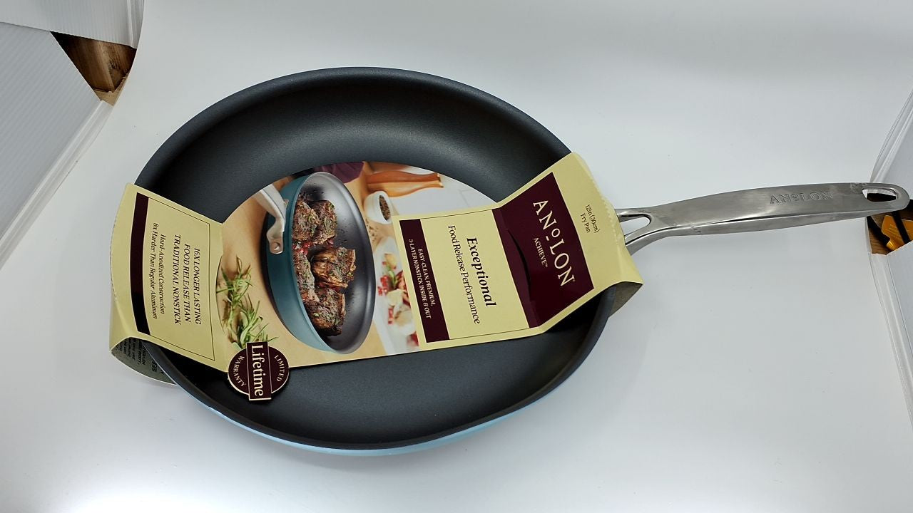 Anolon Achieve Hard Anodized Nonstick Frying Pan/Skillet, 12 Inch, Teal