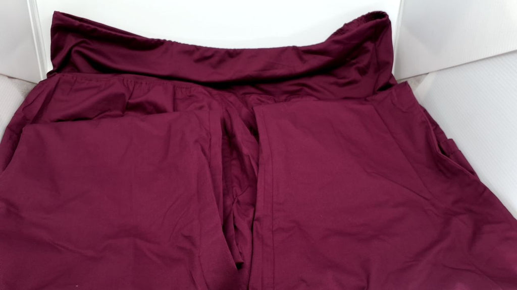 WonderWink W123 Women’s Maternity Pant — Wine, 3X