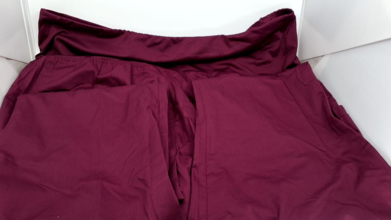 WonderWink W123 Women’s Maternity Pant — Wine, 3X