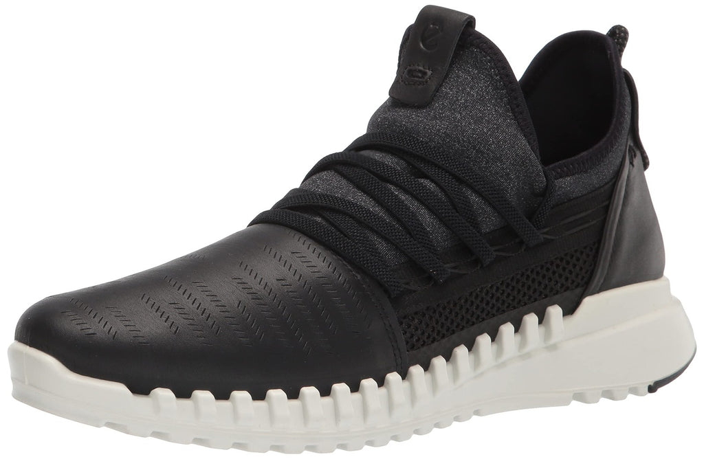 ECCO Women's ZipFlex Low Cut Boot Sneaker, Black, 9-9.5