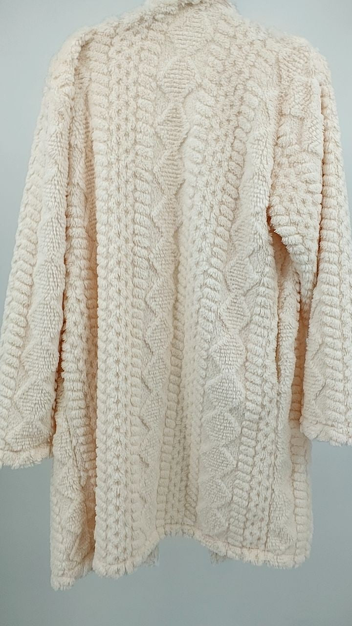 Fleece Double-Breasted Longline Coat