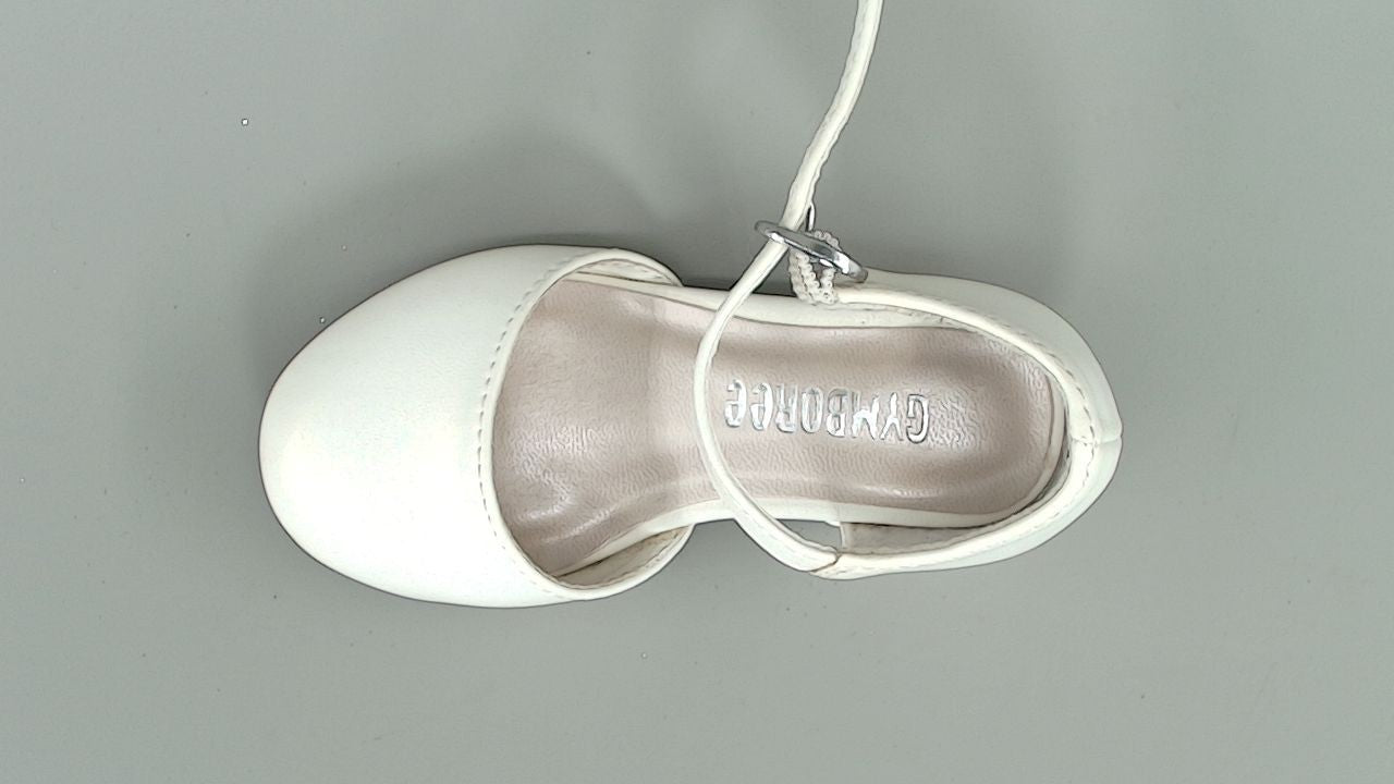 Gymboree,Girls,and Toddler Dressy Ballet Flat,White,5 Toddler