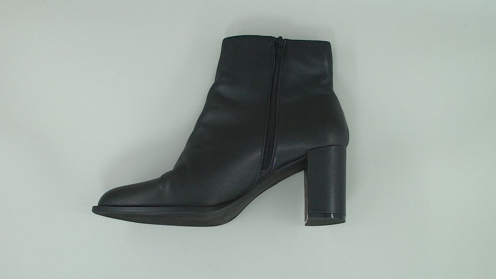 Steve Madden Women's Jozie Ankle Boot, Black Leather, 10M