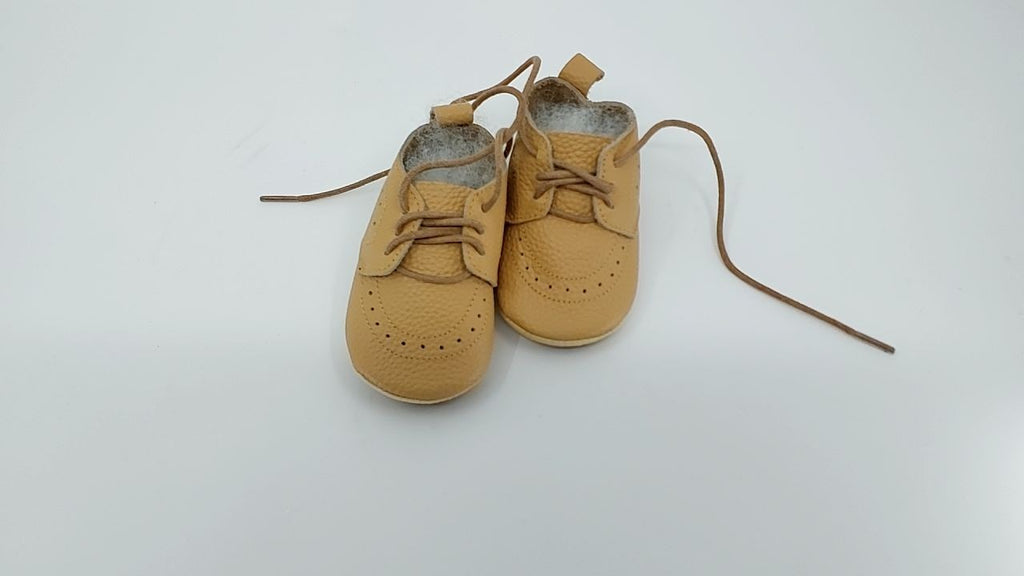 Baby Boys Girls Oxford Loafers 225 Khaki Leather First Walker Shoes