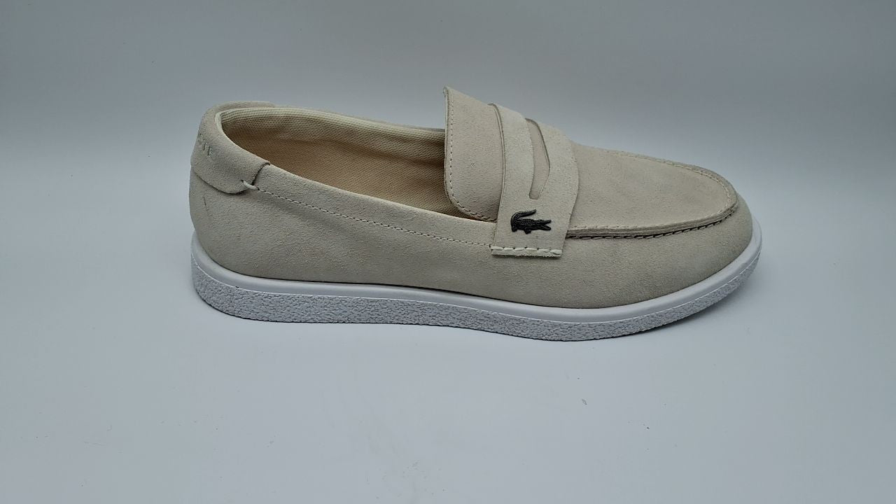 Lacoste Men's Cochet Loafer, Off White/White, 7.5