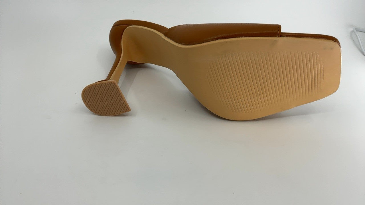 Cape Robbin Lithe Tan High Heels Size 8, Square Open Toe