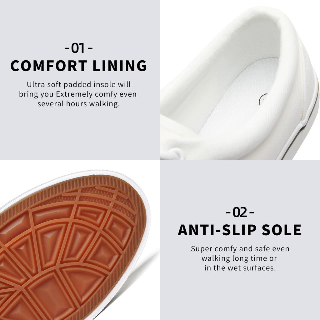 Mens Size 12 White Canvas Sneakers Low Top Fashion Shoes