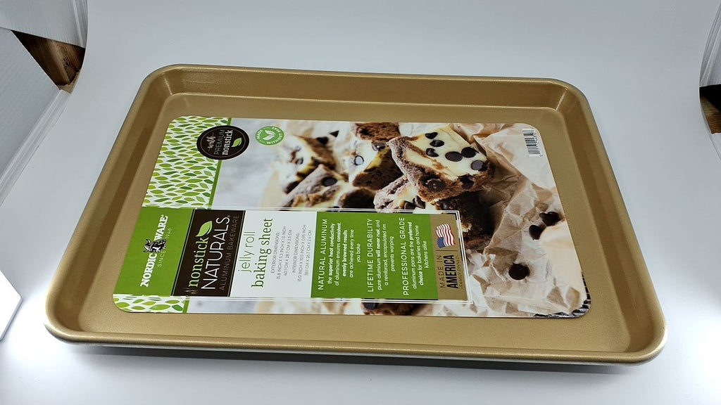 Nordic Ware Naturals Aluminum NonStick Jelly Roll Baking Sheet