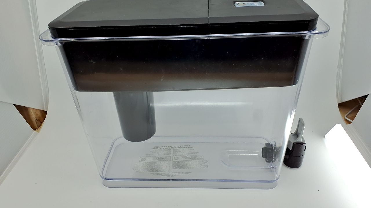 27-Cup Brita Water Dispenser, Black, Removes 99% Lead, Includes Filter