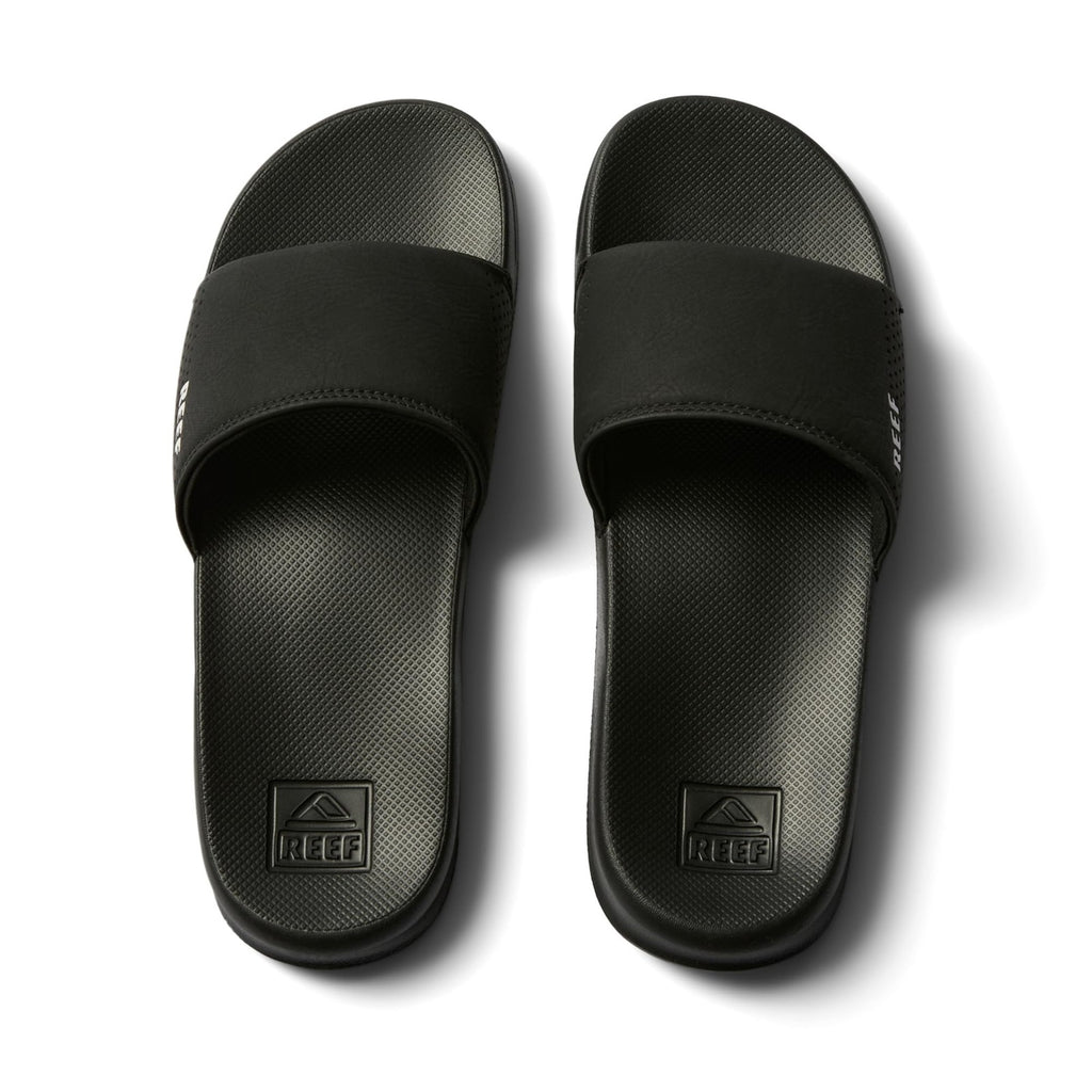 Reef One Slide Mens Sandal, Lightweight & Water Friendly, Black, 8