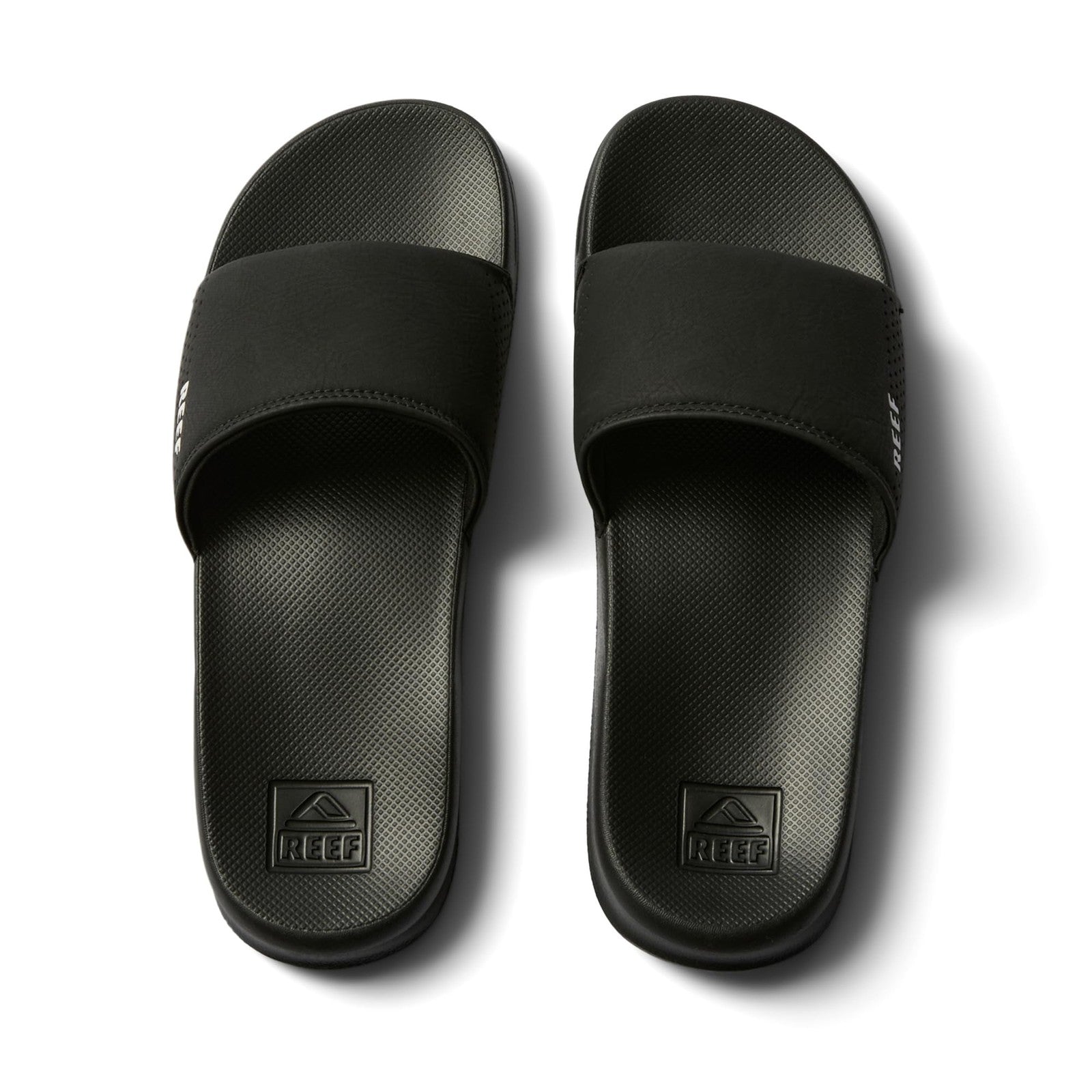 Reef One Slide Mens Sandal, Lightweight & Water Friendly, Black, 8