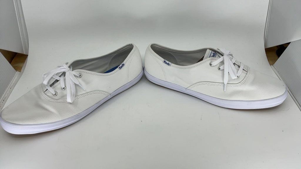 Keds Women's Champion Original Canvas Lace-Up Sneaker, White, 12 W US