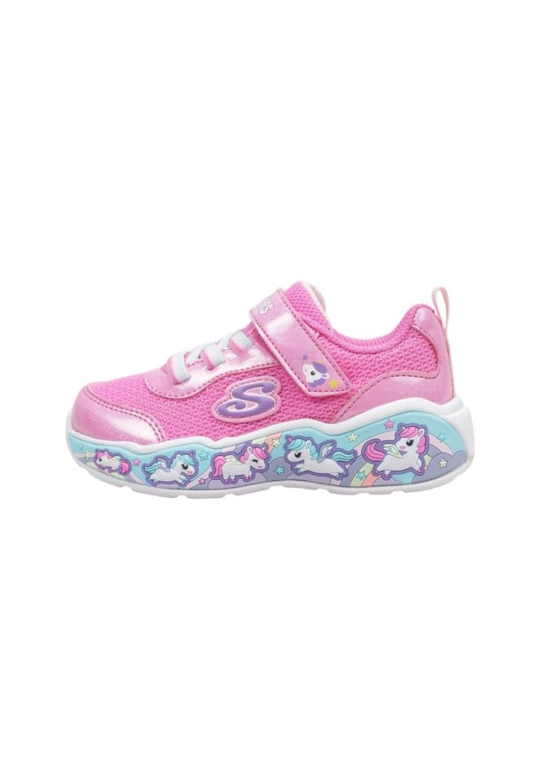 SKECHERS Girls Play Scene-Fun Squad Sneaker, Pink/Multi, 9 Toddler