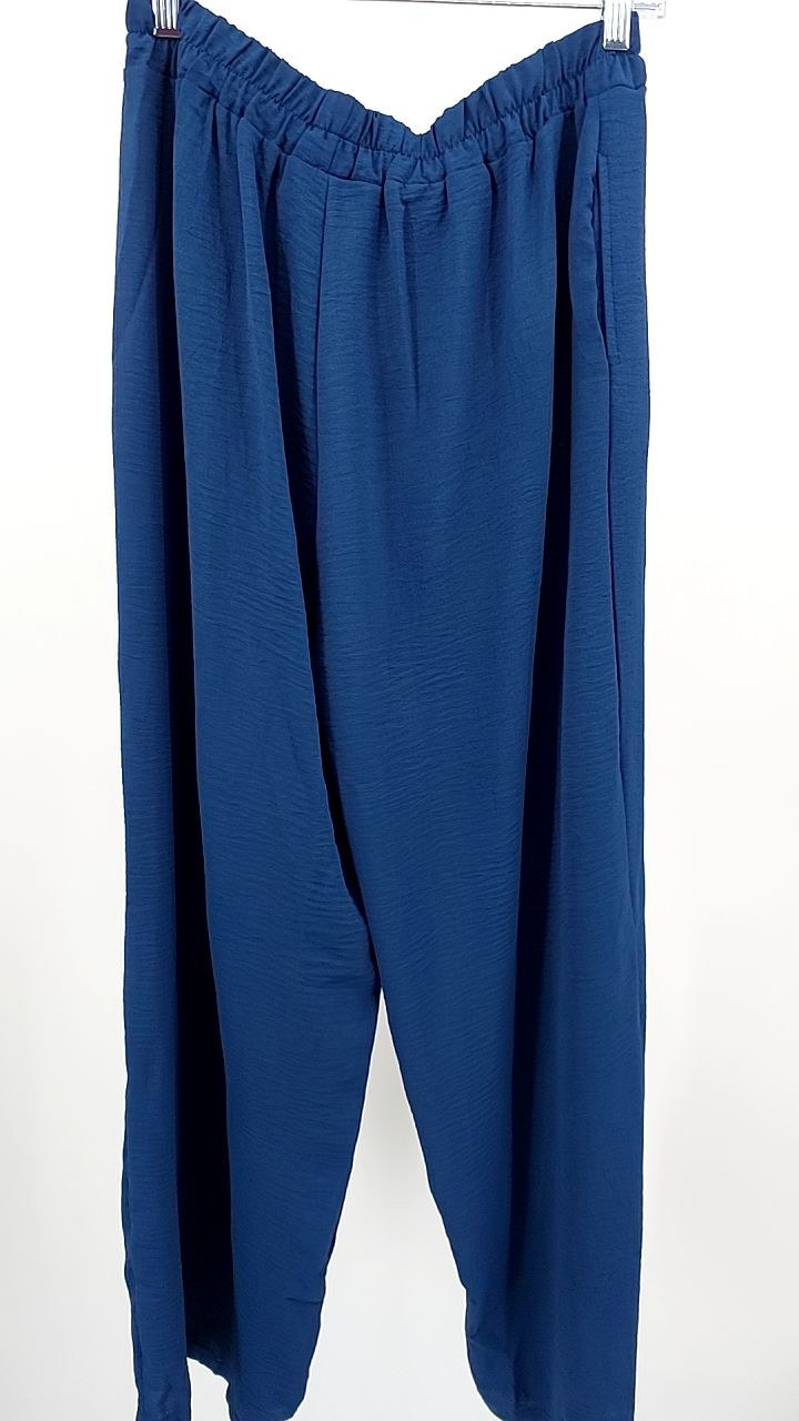 Casual Drawstring Wide Leg Pants