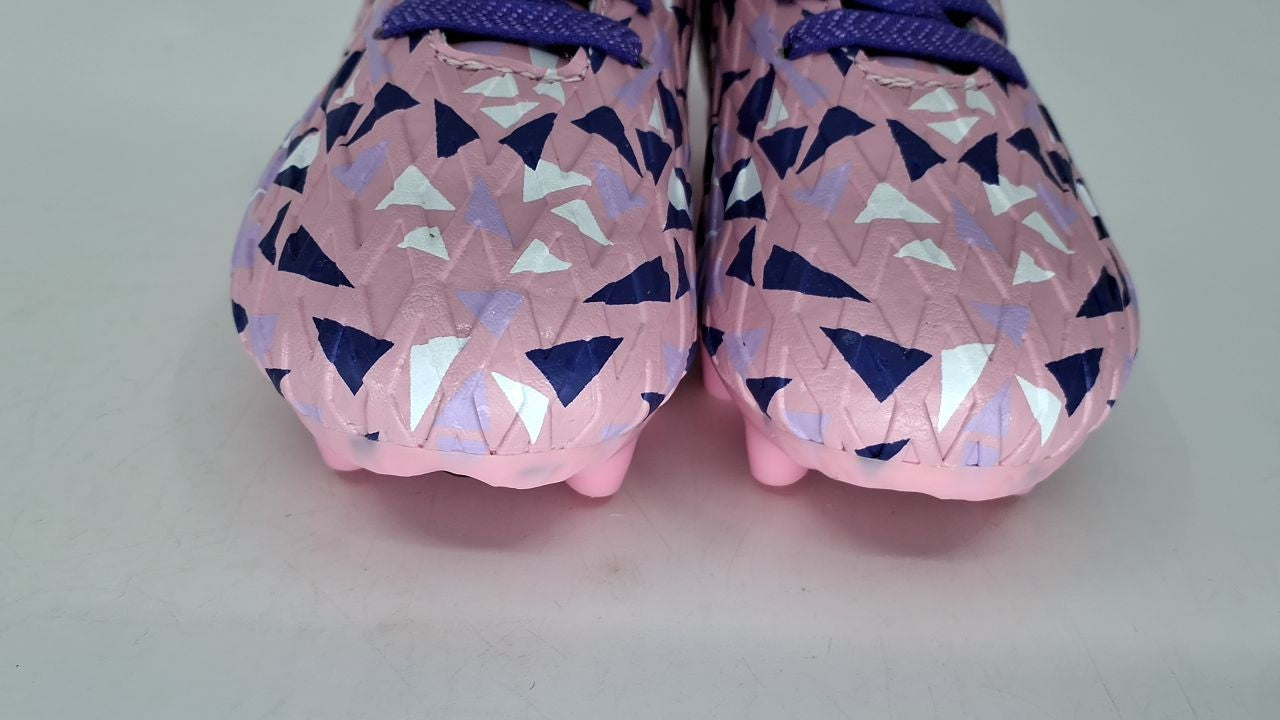 DREAM PAIRS Soccer Cleats Kids Size 8 Toddler Pink/Purple Football Shoes