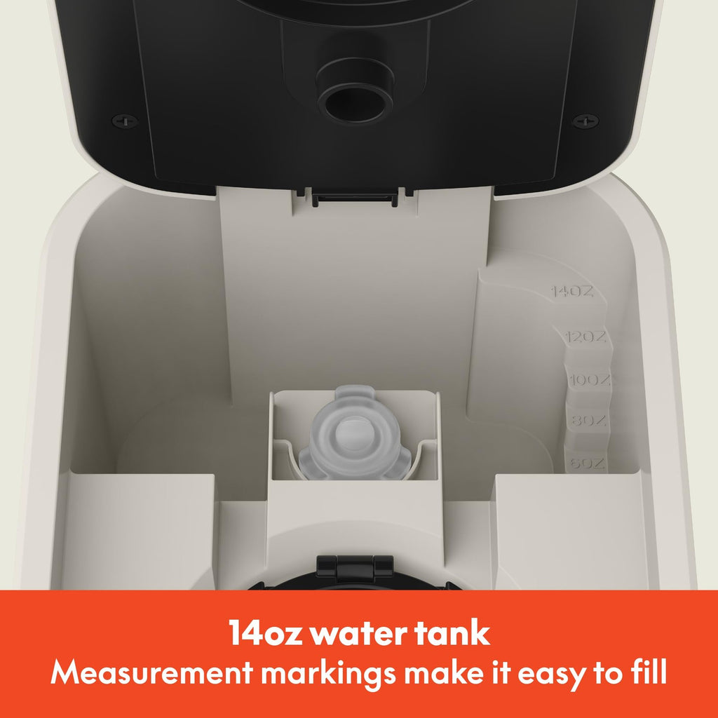 Compact Single Serve Coffee Maker, 1000W, Oatmilk, Brews 6oz-14oz