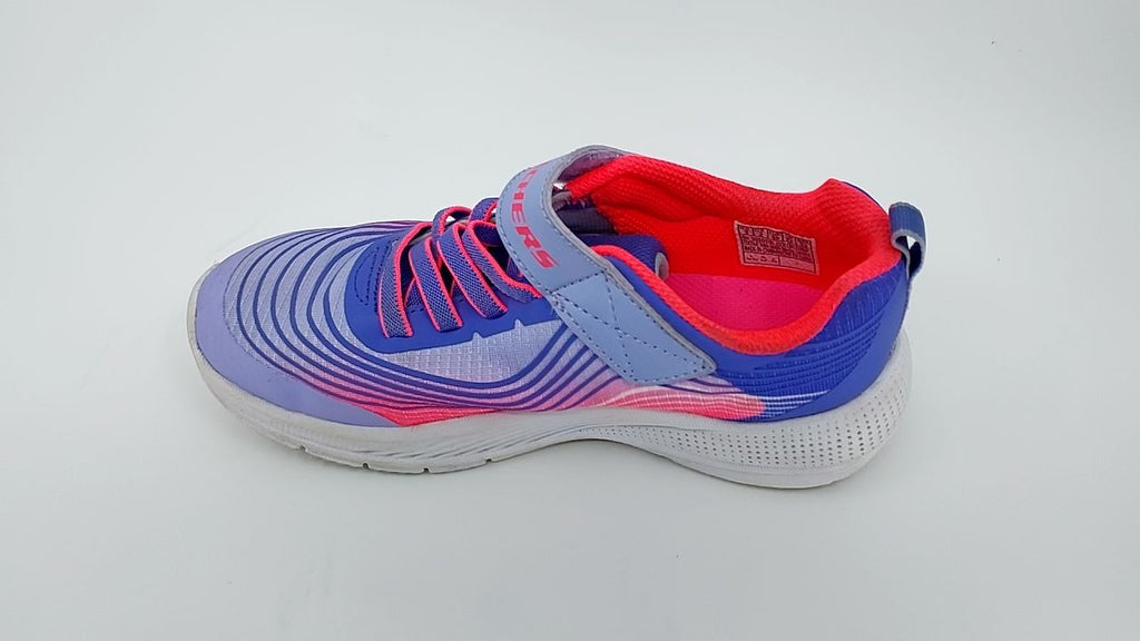 SKECHERS Kids Girls Microspec Advance Sneaker, Lavender/Neon Pink, 3 Little Kid