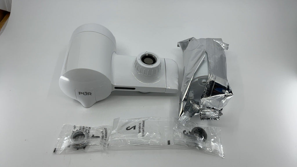 PUR Water Filtration System, Faucet Mount, White, Lead Reduction, 100 Gal