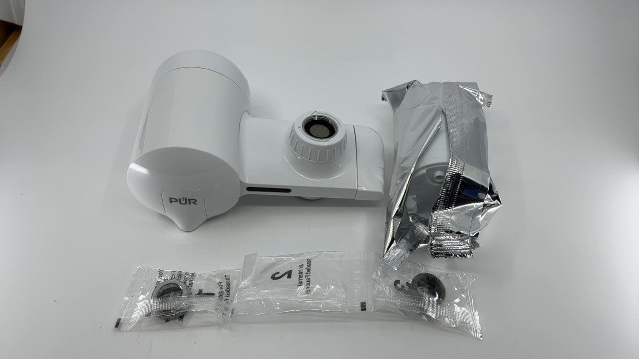 PUR Water Filtration System, Faucet Mount, White, Lead Reduction, 100 Gal