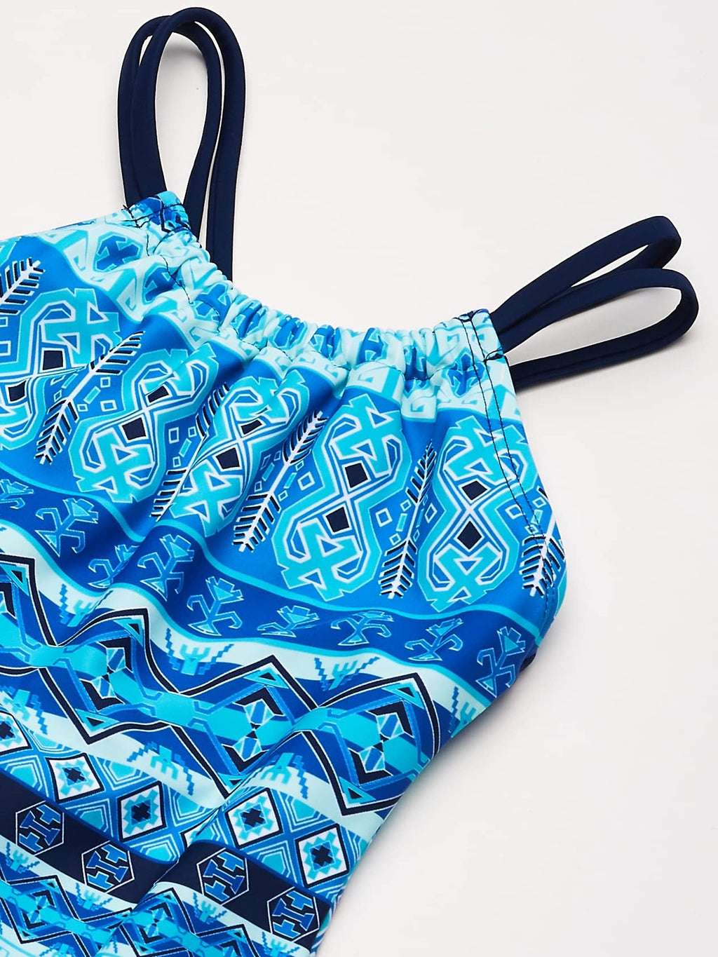 Kanu Surf Girls' Big Mahina Halter Beach Sport 1-Piece Swimsuit, Blue, 10