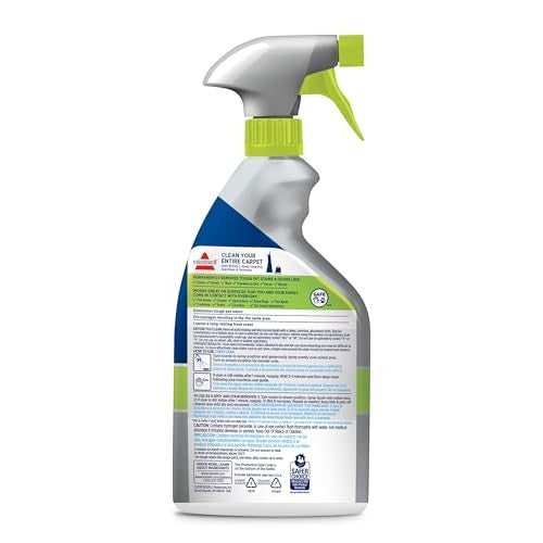BISSELL PET PRO OXY Stain Cleaner, 22 oz, 2 Pack for Carpet & Upholstery