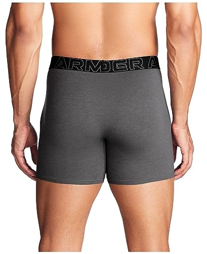 Performance Cotton Boxers 3-Pack, 6in, Castlerock Heather, Under Armour, MD