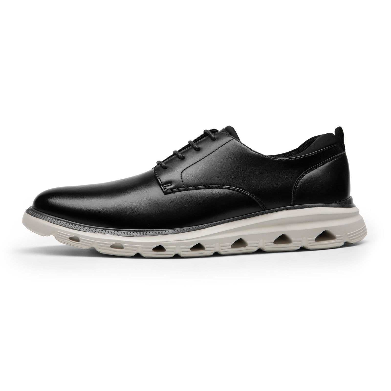 Men's Dress Sneakers, Black Oxford Shoes, Size 10.5, Bruno Marc