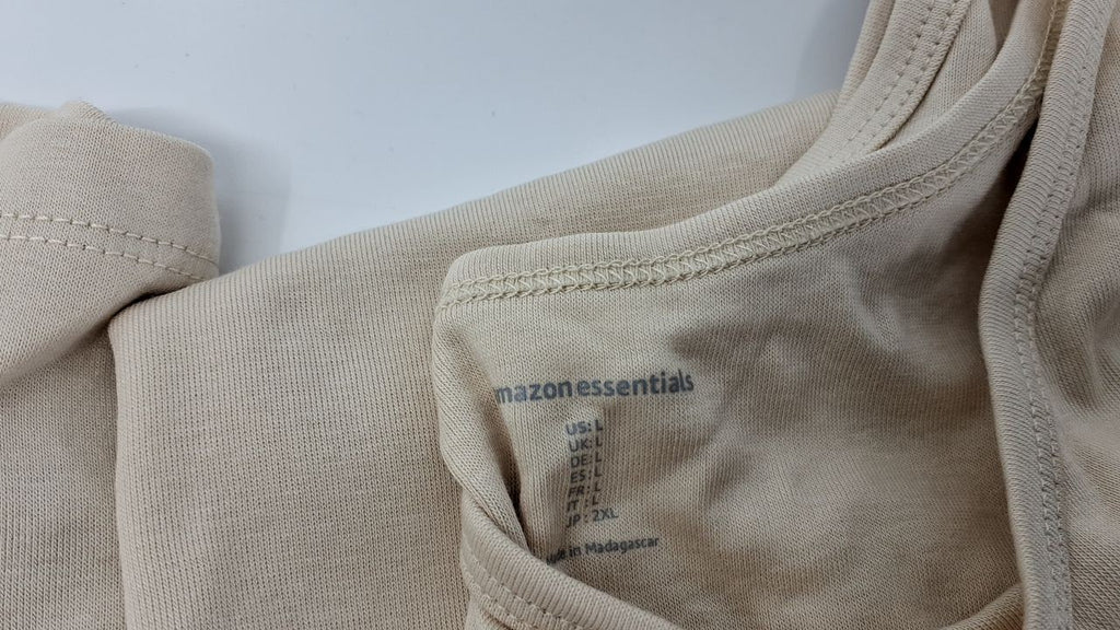 Amazon Essentials Women's Slim-Fit Tank Top, Pack of 2, Light Camel, Large