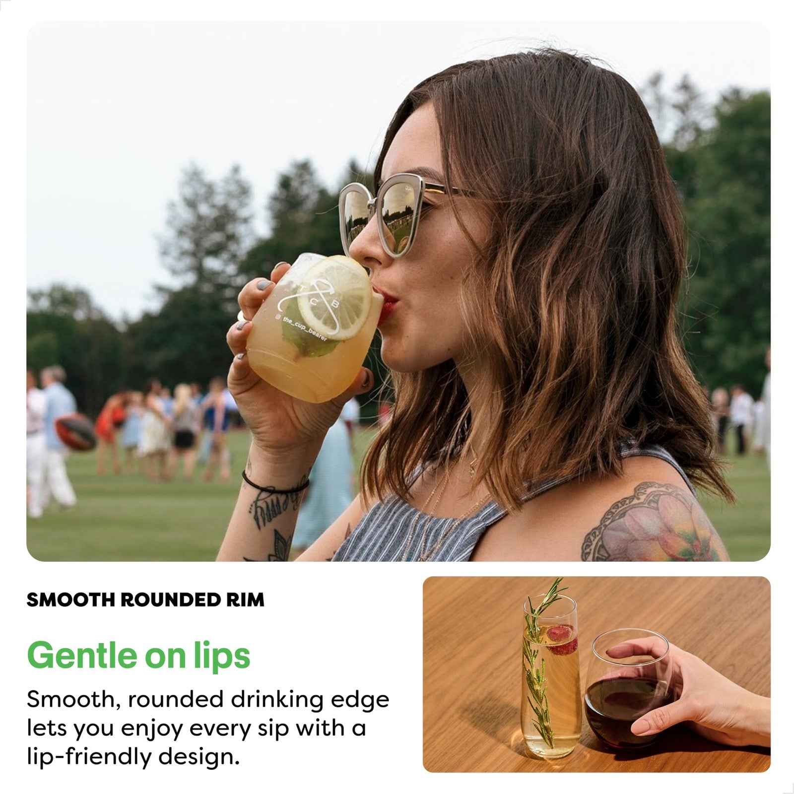 12 Count TOSSWARE 12oz Rocks Glasses, Durable & Recyclable Plastic